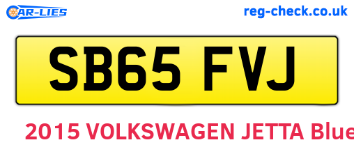SB65FVJ are the vehicle registration plates.