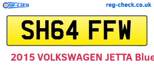 SH64FFW are the vehicle registration plates.