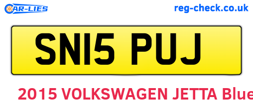 SN15PUJ are the vehicle registration plates.