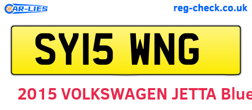 SY15WNG are the vehicle registration plates.