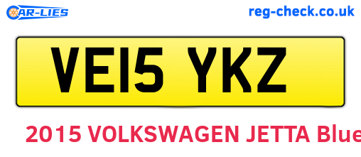 VE15YKZ are the vehicle registration plates.