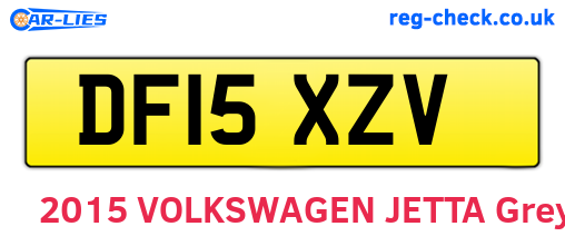 DF15XZV are the vehicle registration plates.
