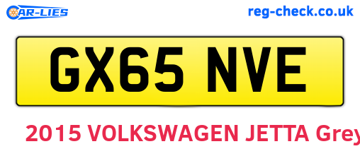 GX65NVE are the vehicle registration plates.