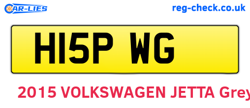H15PWG are the vehicle registration plates.