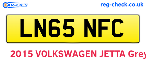 LN65NFC are the vehicle registration plates.