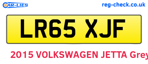 LR65XJF are the vehicle registration plates.