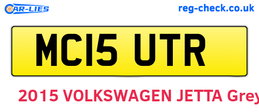 MC15UTR are the vehicle registration plates.