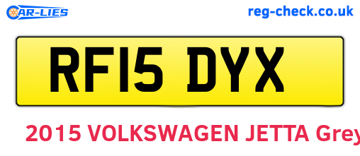 RF15DYX are the vehicle registration plates.