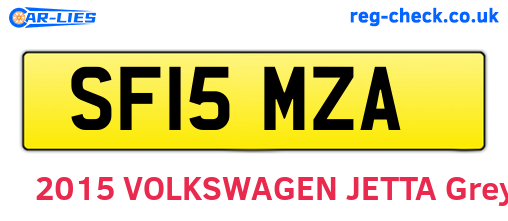 SF15MZA are the vehicle registration plates.