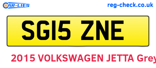 SG15ZNE are the vehicle registration plates.