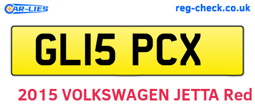 GL15PCX are the vehicle registration plates.