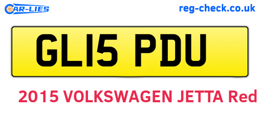 GL15PDU are the vehicle registration plates.