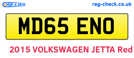 MD65ENO are the vehicle registration plates.