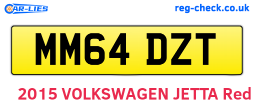 MM64DZT are the vehicle registration plates.