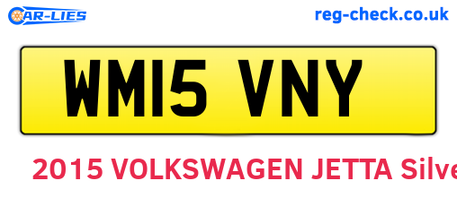 WM15VNY are the vehicle registration plates.