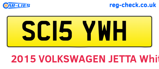 SC15YWH are the vehicle registration plates.