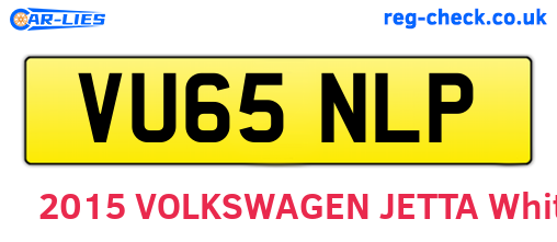 VU65NLP are the vehicle registration plates.