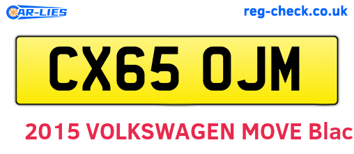 CX65OJM are the vehicle registration plates.