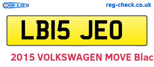 LB15JEO are the vehicle registration plates.