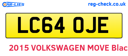 LC64OJE are the vehicle registration plates.