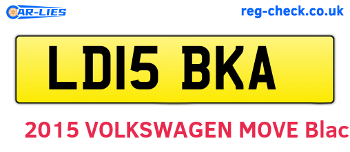 LD15BKA are the vehicle registration plates.