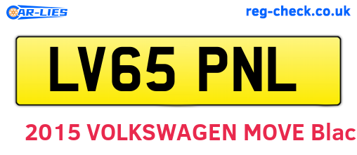 LV65PNL are the vehicle registration plates.