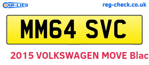 MM64SVC are the vehicle registration plates.