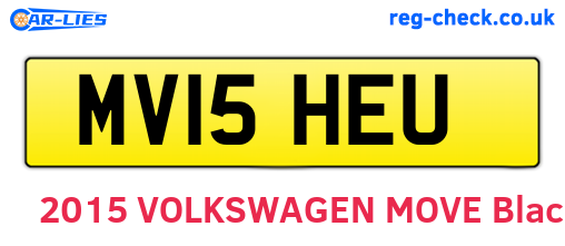MV15HEU are the vehicle registration plates.