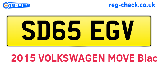 SD65EGV are the vehicle registration plates.