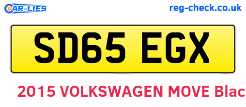 SD65EGX are the vehicle registration plates.