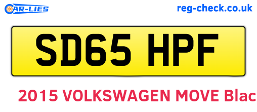 SD65HPF are the vehicle registration plates.