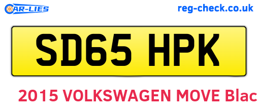 SD65HPK are the vehicle registration plates.