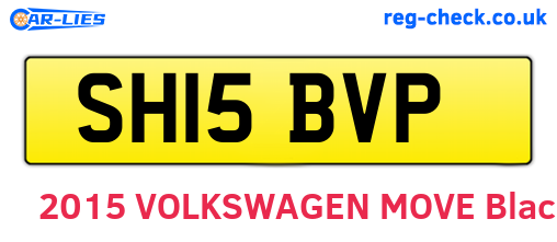 SH15BVP are the vehicle registration plates.