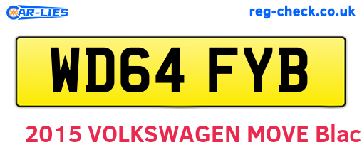 WD64FYB are the vehicle registration plates.