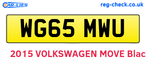 WG65MWU are the vehicle registration plates.