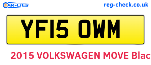 YF15OWM are the vehicle registration plates.