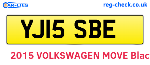 YJ15SBE are the vehicle registration plates.