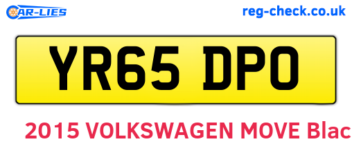 YR65DPO are the vehicle registration plates.