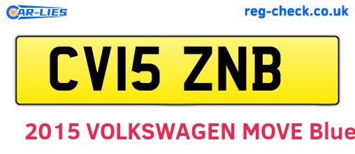 CV15ZNB are the vehicle registration plates.