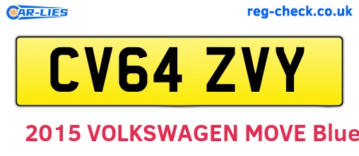 CV64ZVY are the vehicle registration plates.
