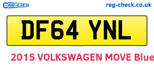 DF64YNL are the vehicle registration plates.