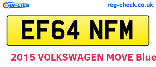 EF64NFM are the vehicle registration plates.