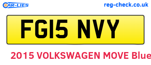 FG15NVY are the vehicle registration plates.