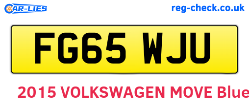 FG65WJU are the vehicle registration plates.