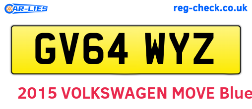 GV64WYZ are the vehicle registration plates.