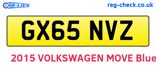 GX65NVZ are the vehicle registration plates.