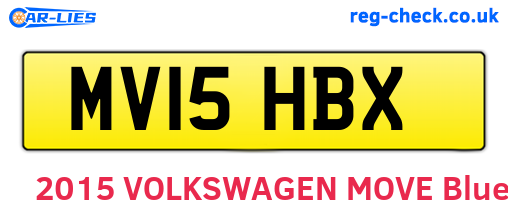 MV15HBX are the vehicle registration plates.