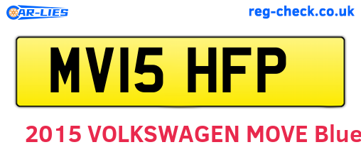 MV15HFP are the vehicle registration plates.