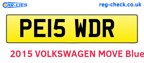 PE15WDR are the vehicle registration plates.