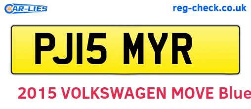 PJ15MYR are the vehicle registration plates.